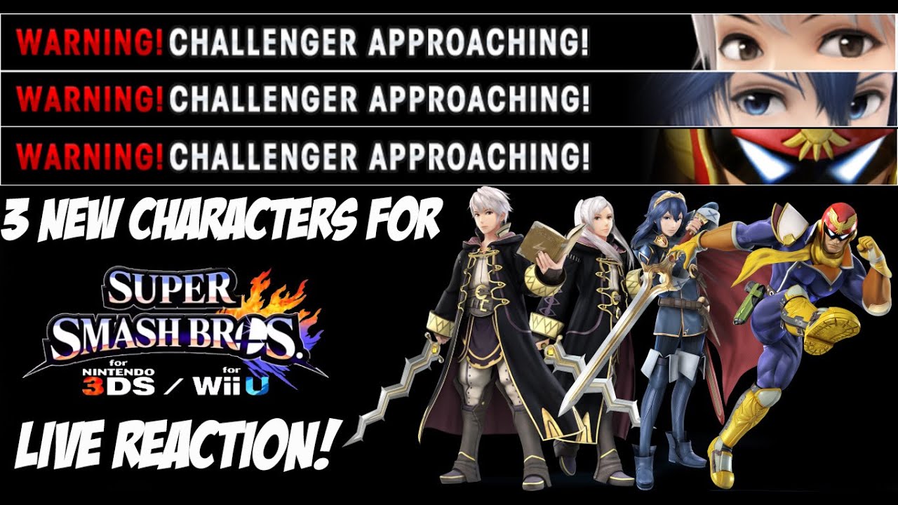 Captain Falcon, Lucina, and Robin Joins Super Smash Bros. for Wii U and 3DS! [Live Reaction]