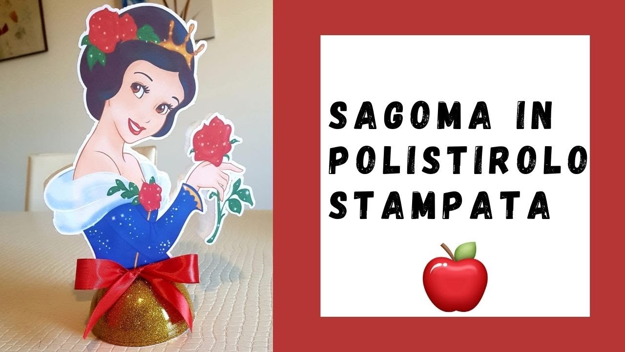 BIANCANEVE DIY-SAGOMA IN POLISTIROLO CON STAMPA FAI DA TE!