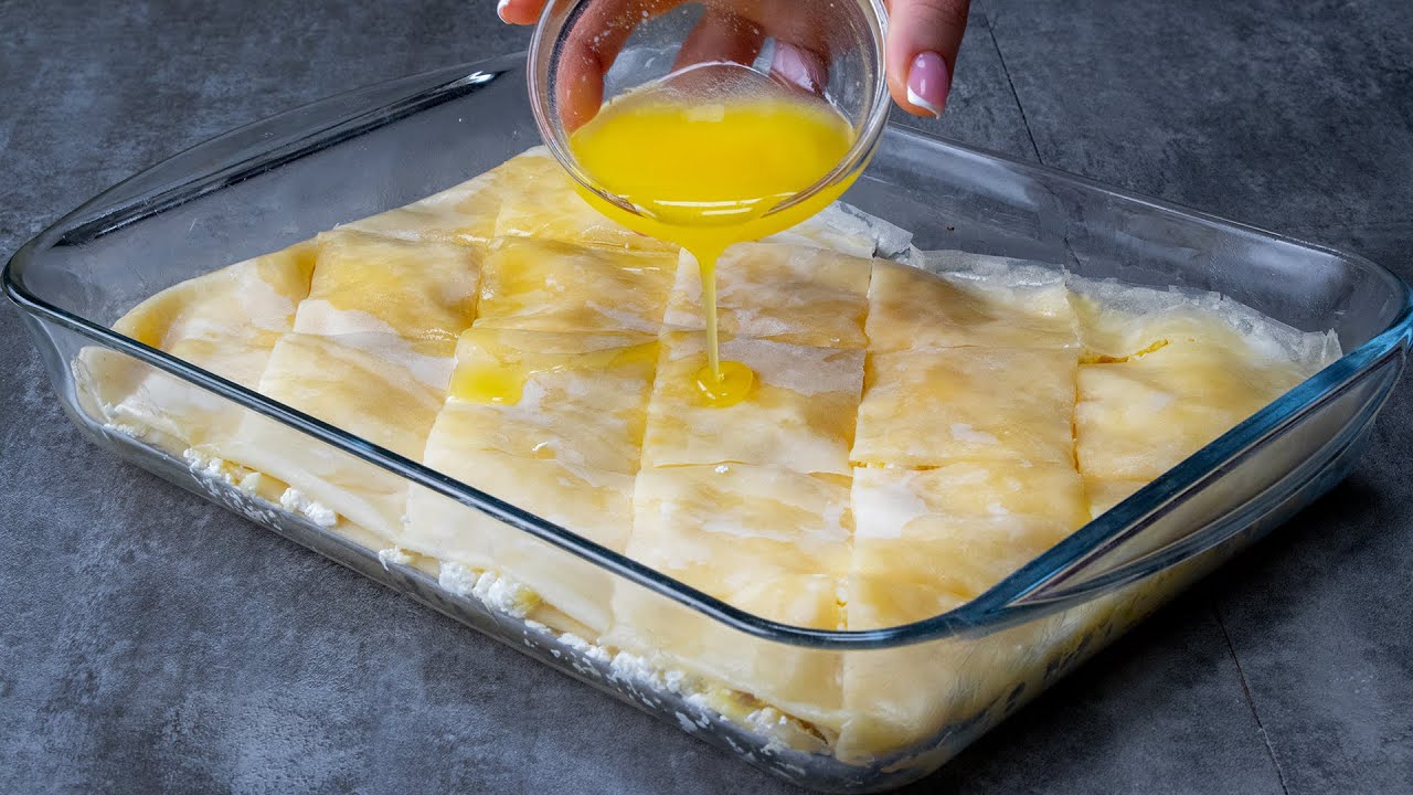 Самый быстрый и самый сытный обед из теста фило с сыром и творогом