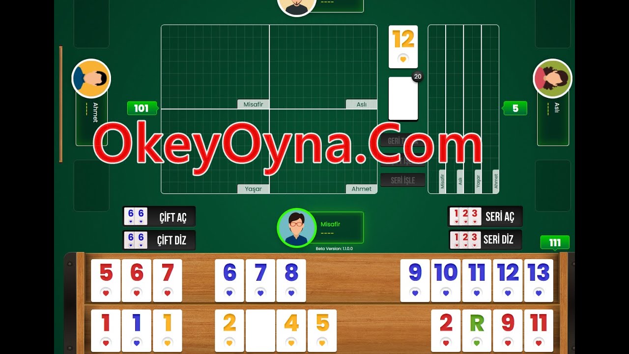 101 okey Oyna  - OkeyOyna.Com Türkiye`nin en iyi Okey salonu