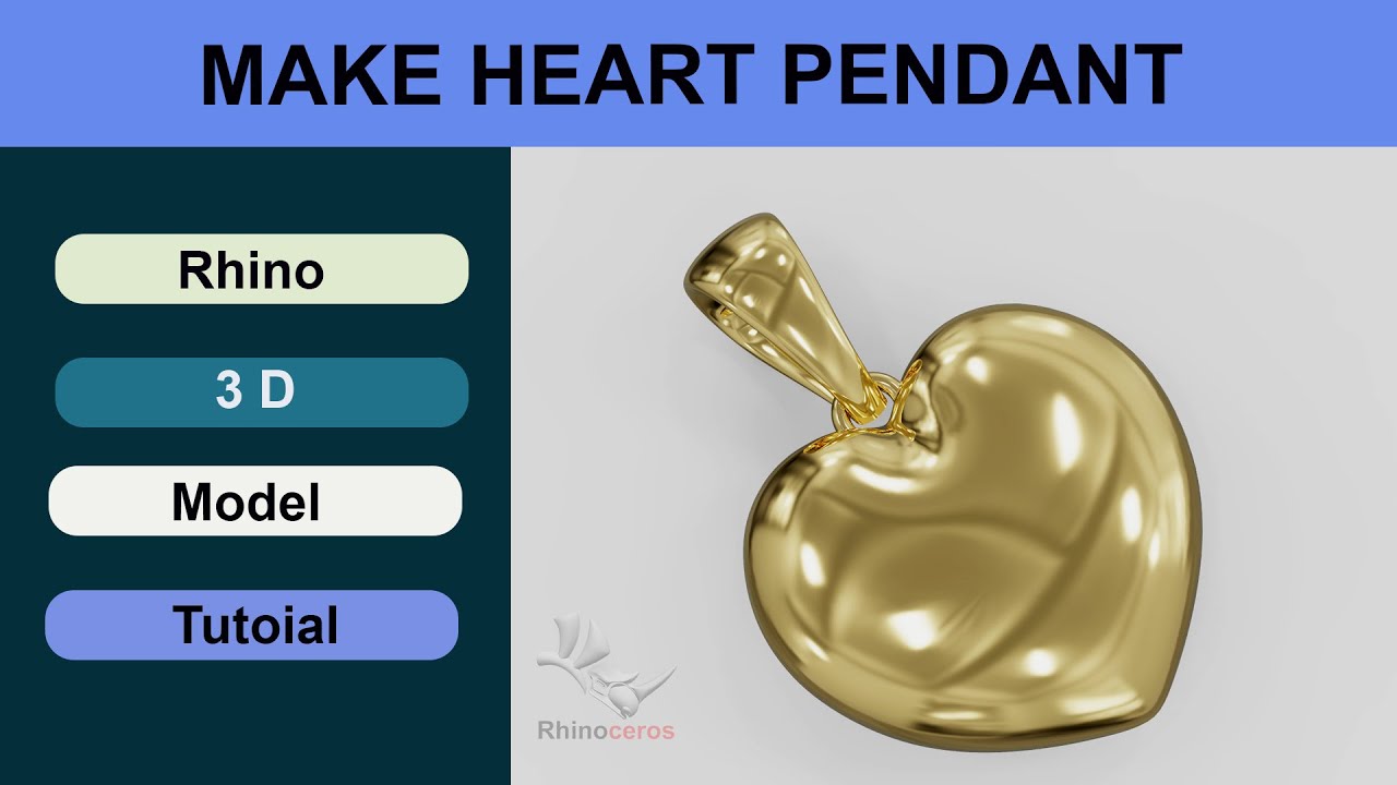 heart pendant /rhino 3d/tutorial
