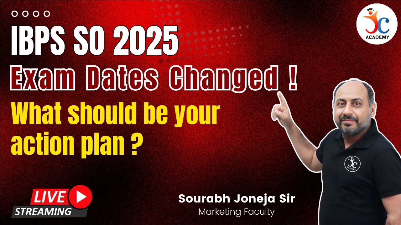 IBPS SO Exam Dates Changed ! What should be your action plan ? | IBPS Calendar 2025 Change Update