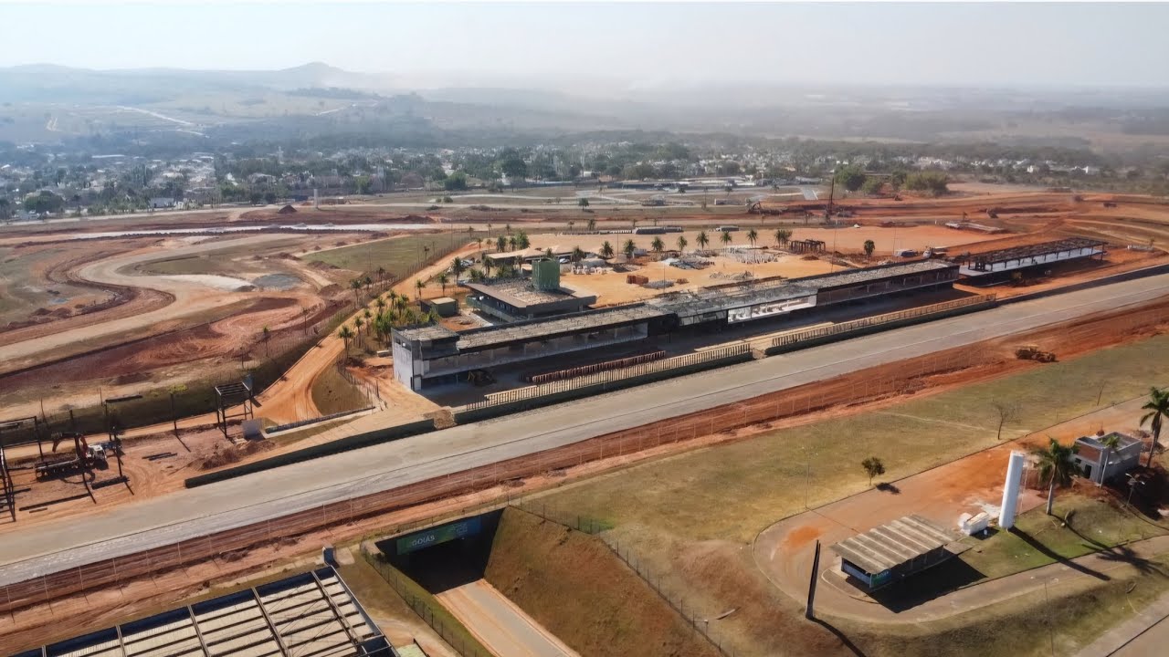 Reforma do Aut&oacute;dromo Internacional de Goi&acirc;nia  - Drone V&iacute;deo  - Preparativos para o Moto GP 2026