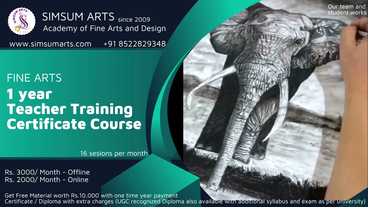 Teacher Training course in Fine Arts by Simsum Arts | certified Art instructor | whatsapp 8522829348