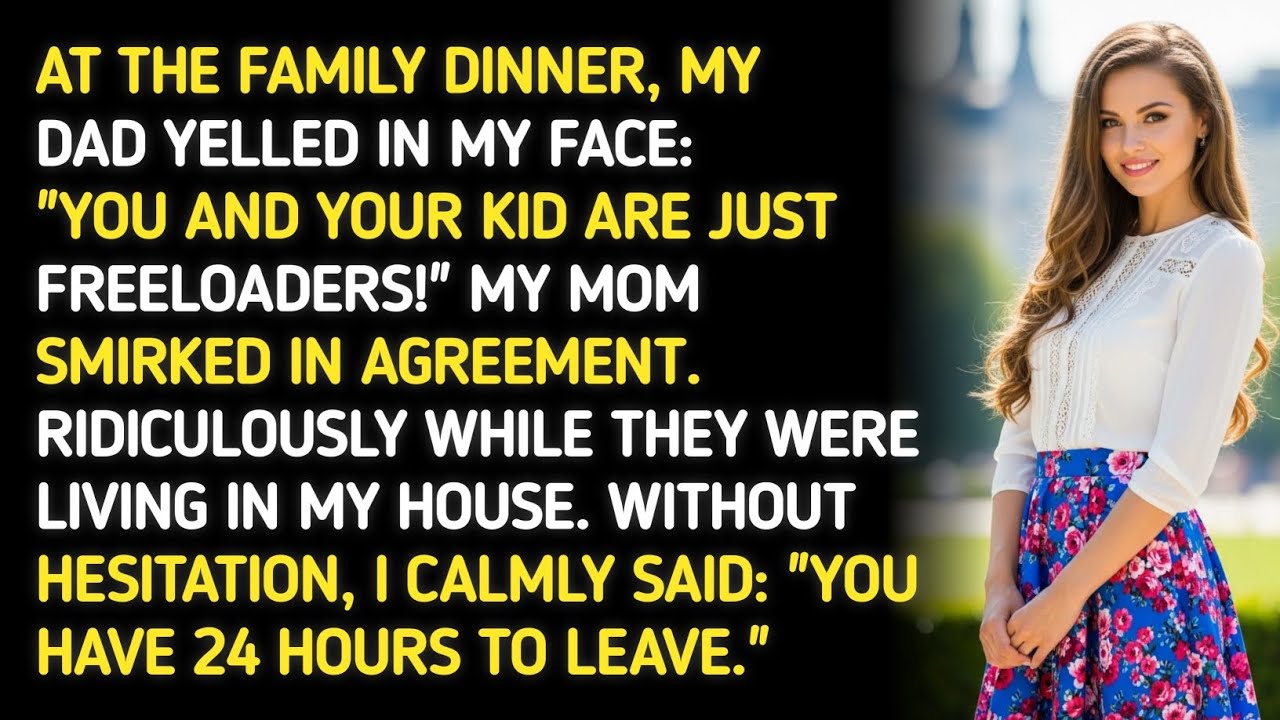 AT THE FAMILY DINNER, MY DAD YELLED IN MY FACE: 