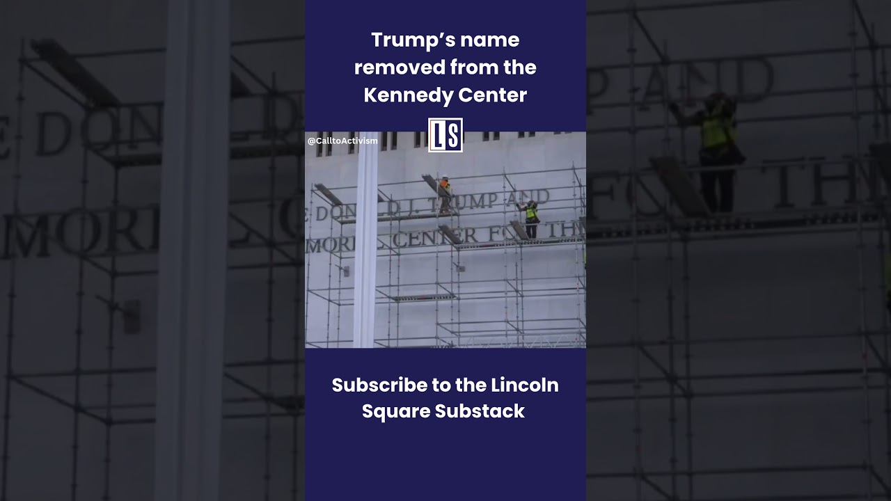 Trump's name removed from Kennedy Center. FINALLY! #kennedycenter #trump