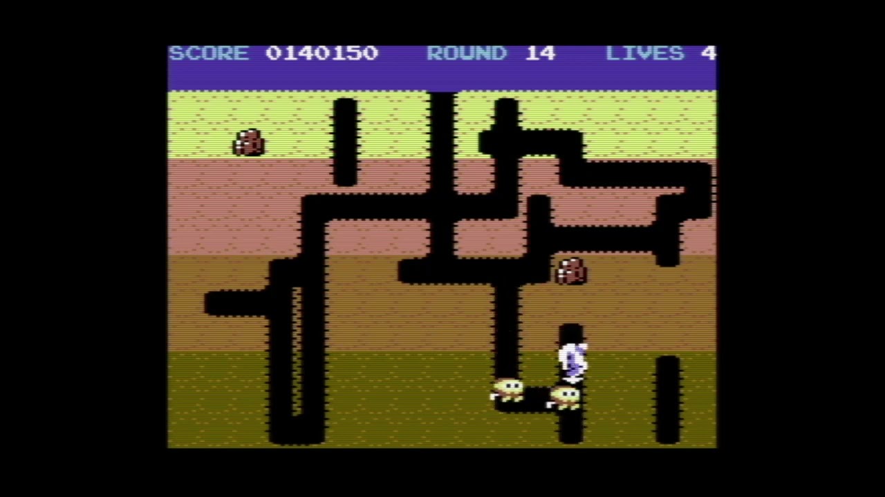 Dig Dug Revival (C64) - Longplay - Master difficulty, NTSC