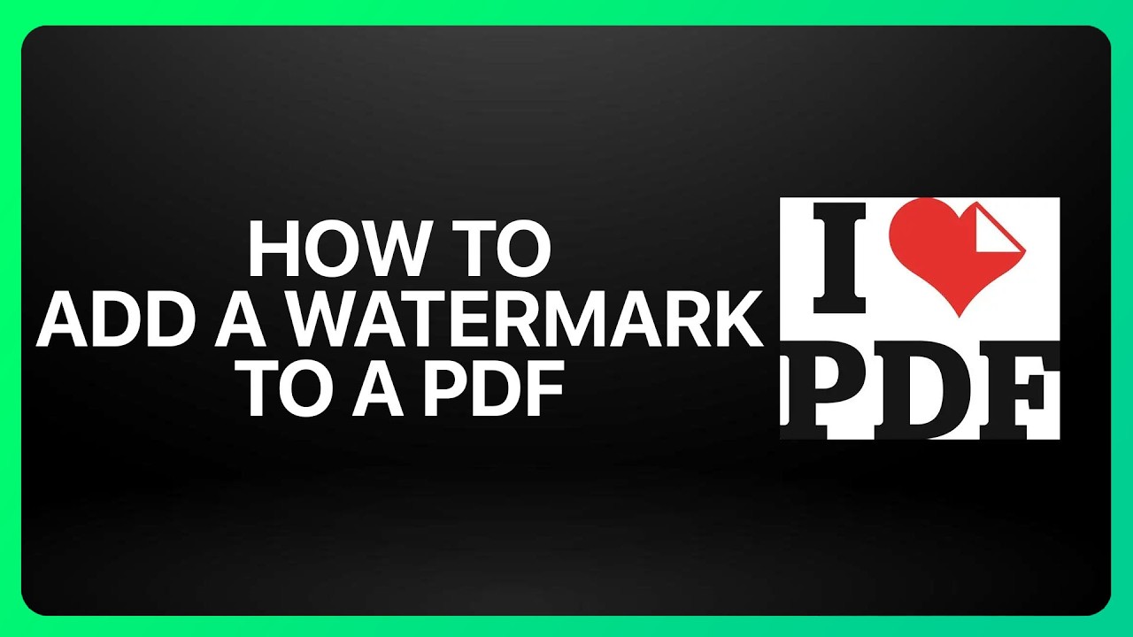 Как добавить водяной знак в PDF через iLovePDF! Урок