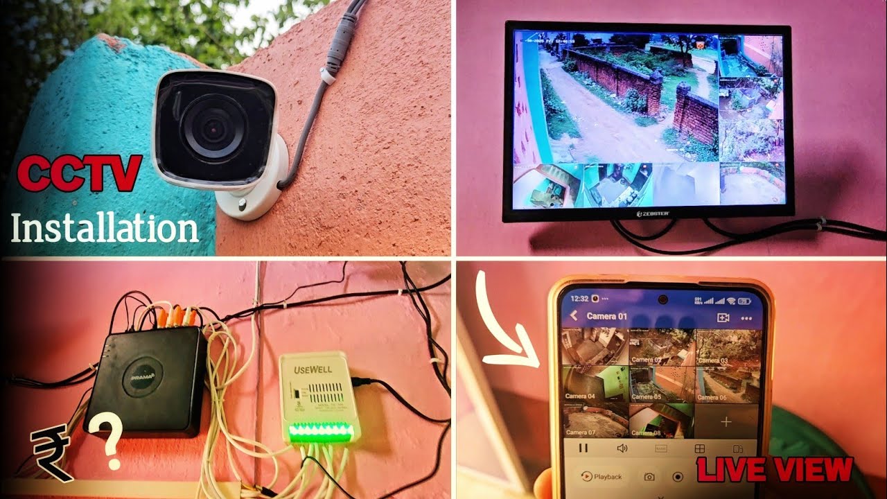 CCTV Camera Installation | how to Install CCTV | Prama, CP Plus, Hikvision Cameras for Home & Office