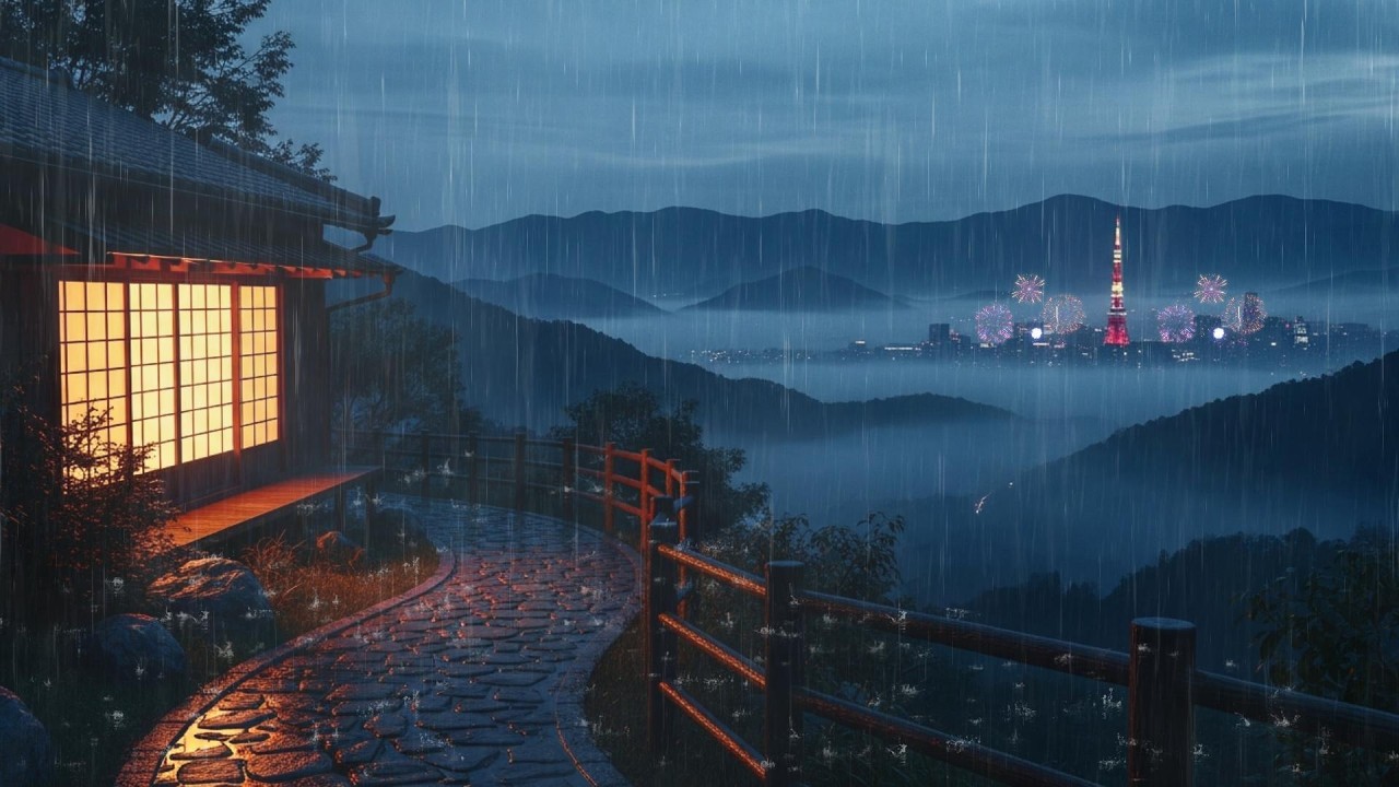 90’s Chill Lofi Rainy Study Chillhop Beats ☕️ Soft Rain for Focus, Deep Sleep & Meditation