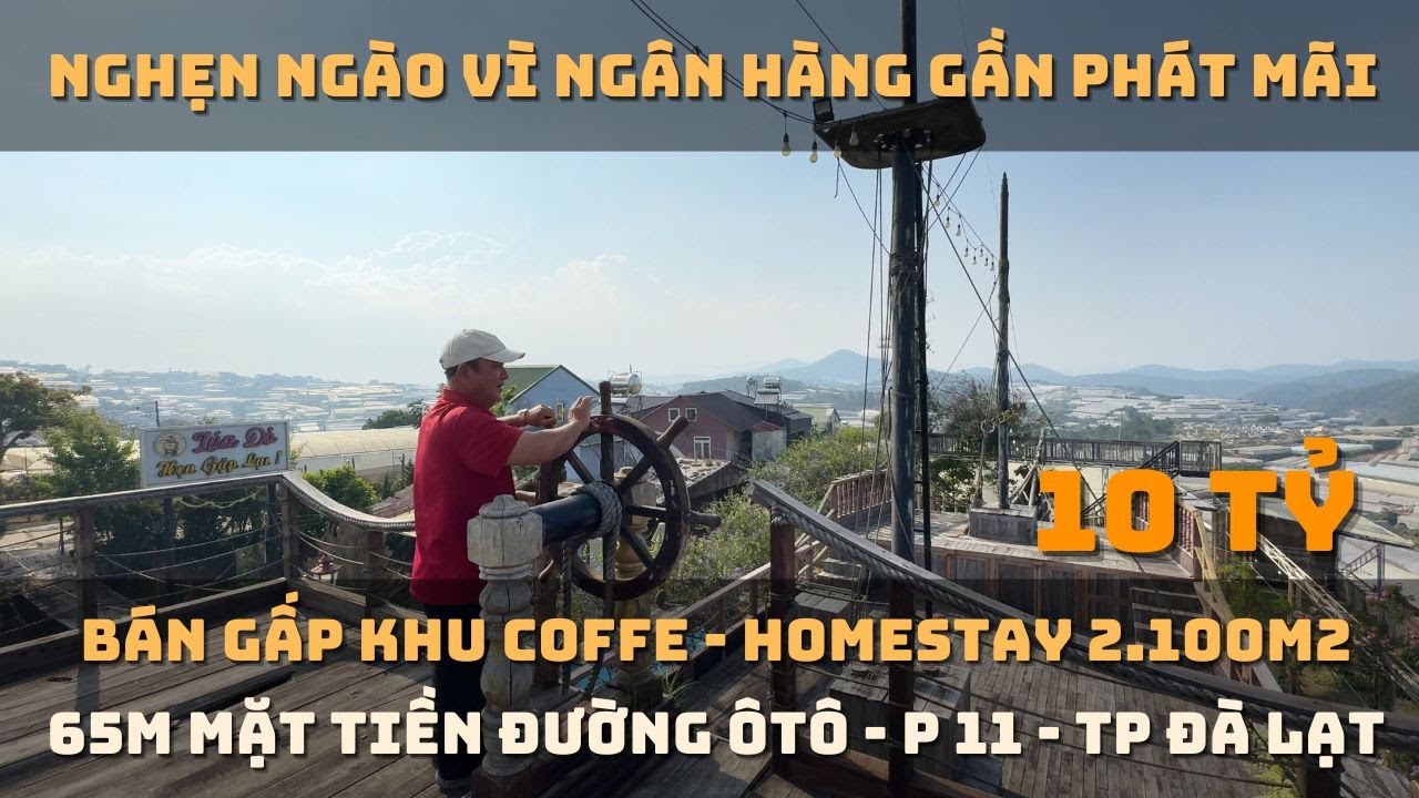 Ngân hàng gần phát mãi - Bán gấp khu Coffee & Homestay 2100m2 - P11 - Đà Lạt
