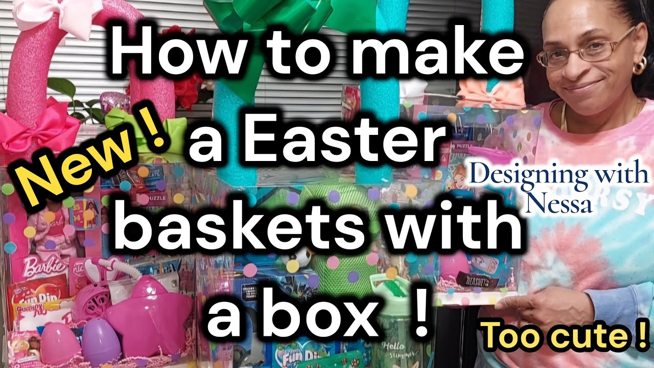 How to make an Easter basket with a box ! New cute concept !