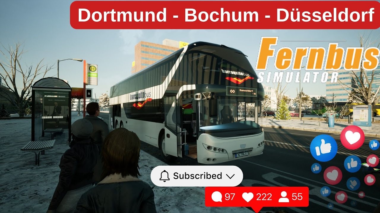 ALMANYA YOLLARINDA BÜYÜK TUR! 🚌 | Dortmund - Bochum - Düsseldorf | Fernbus Simulator