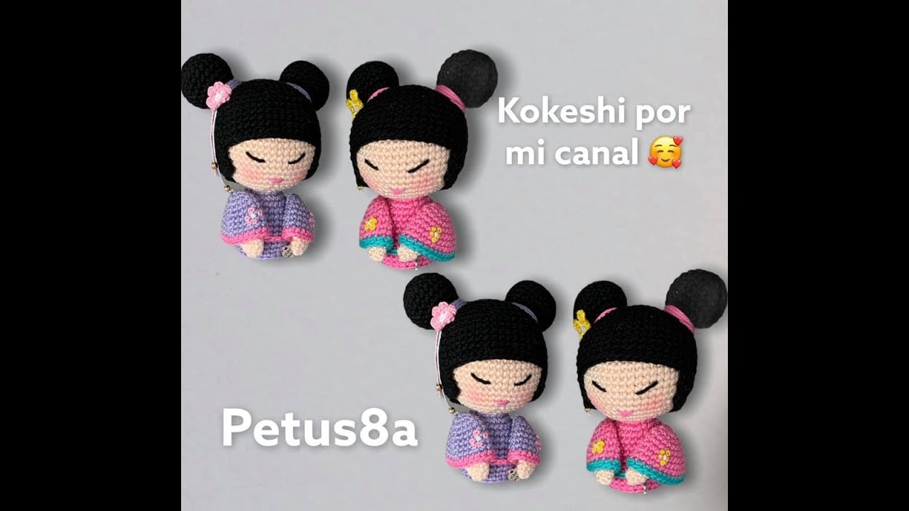 Muñeca Kokeshi (English subtitles) amigurumis by Petus