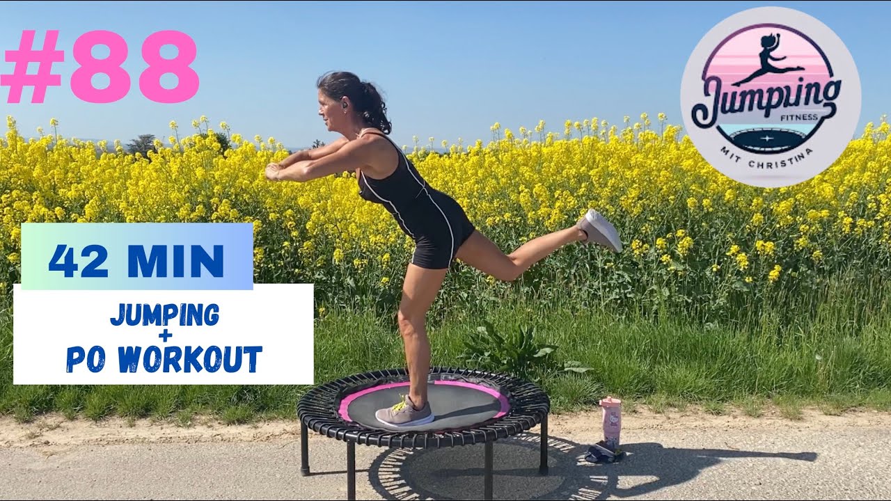 #88  Jumping Fitness mit Christina 42 Min. + Po Workout Trampolin Rebounder