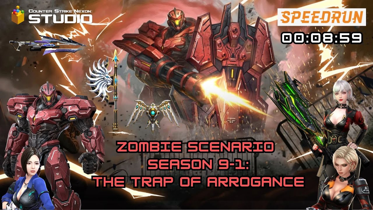 [CSN:S] Zombie Scenario Season 9-1 Pursuit: The Trap of Arrogance (Obstacles) Hard Solo 00:08:59