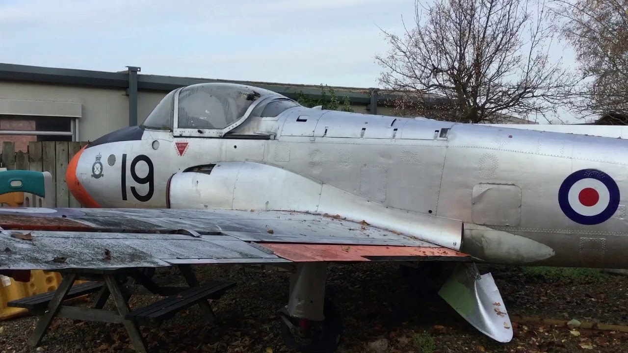 An RAF Jet Provost in a Pub beer garden