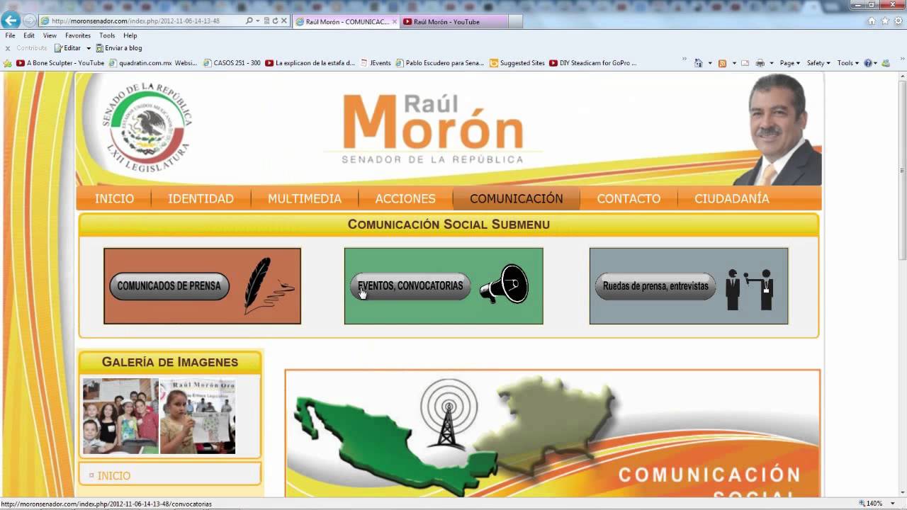 Descripci&oacute;n del Portal del Senador Ra&uacute;l Mor&oacute;n Orozco