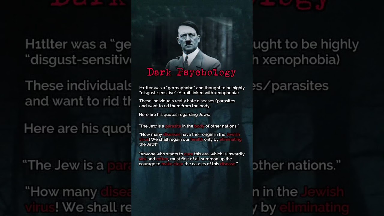 HITLER Being a Germaphobe Wasn’t a Coincidence | Dark Psychology