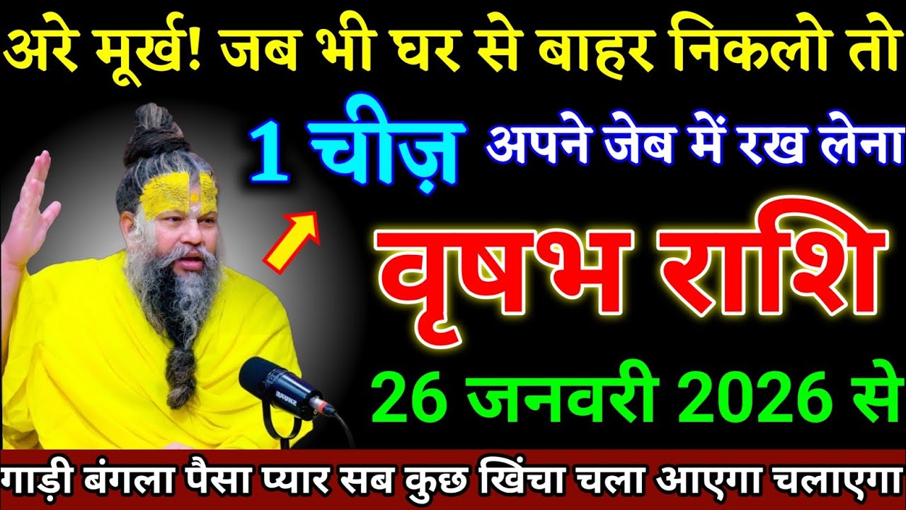 वृषभ राशि वालों 20 जनवरी 2026 से गाड़ी बंगला पैसा सब मिलेगा एक चीज अपने पास रखना। Vrishabha Rashi 