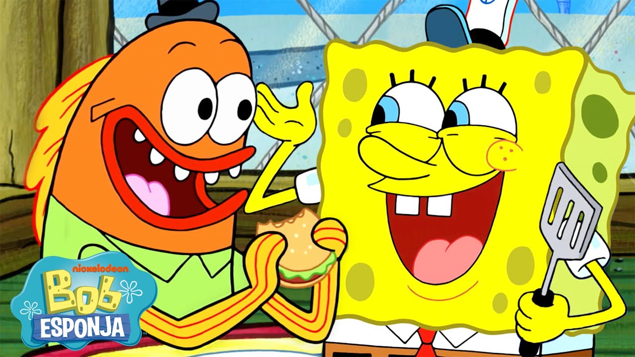 Bob Esponja | 2 Horas de Pura Felicidade no Siri Cascudo! 🍔 | Bob Esponja em Português