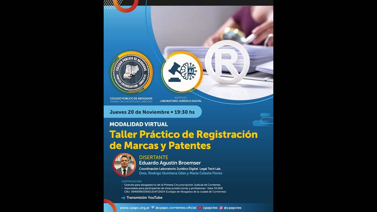 Taller Práctico de Registración de Marcas y Patentes