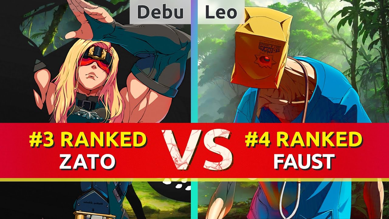 GGST ▰ Debu (#3 Ranked Zato) vs Leo (#4 Ranked Faust). High Level Gameplay