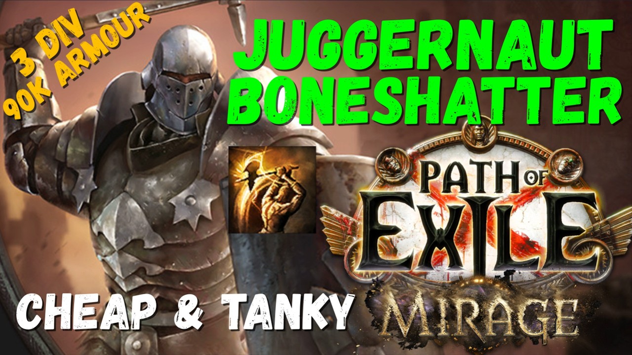 POE 3.28 Juggernaut Boneshatter Build 🔥 Tanky & Cheap | Destroy Maps on 3 Divines