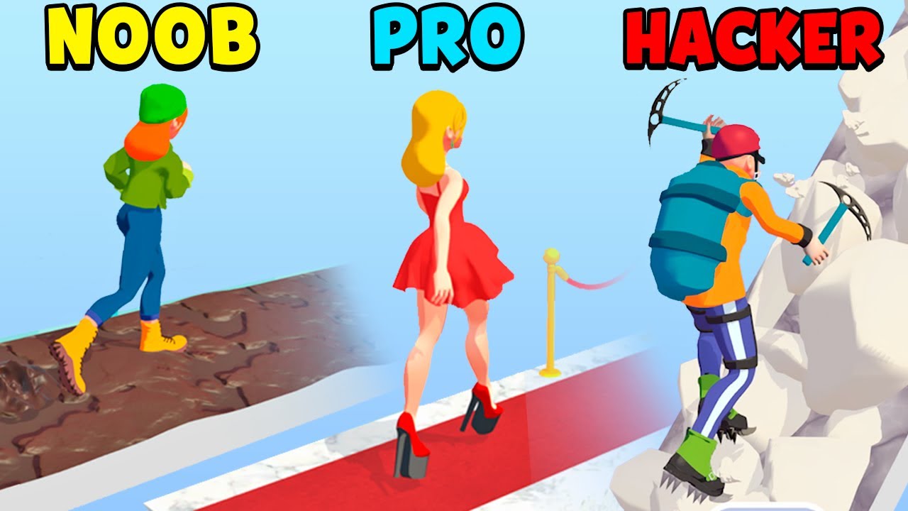 NOOB vs PRO vs HACKER - Shoe Race