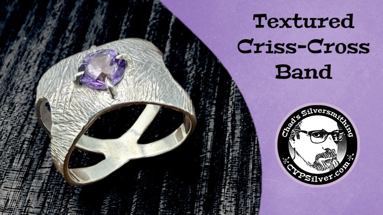 Simple Pierced Amethyst Ring