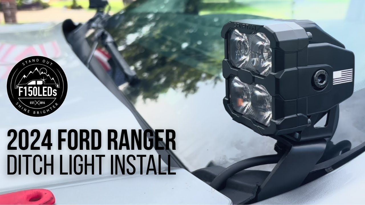New offroad LED ditch lights for my 2024 Ford Ranger XLT 4x4 These things are super bright!