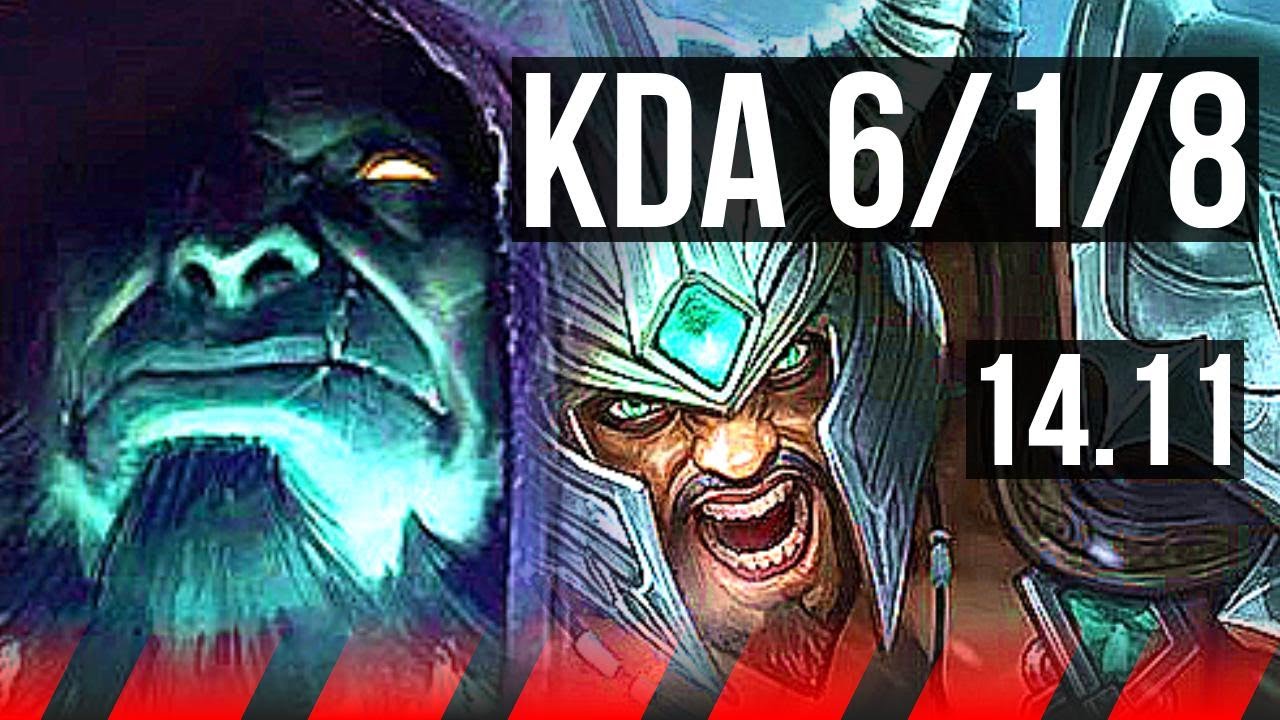 YORICK vs TRYNDAMERE (TOP) | 6/1/8, Dominating | KR Master | 14.11