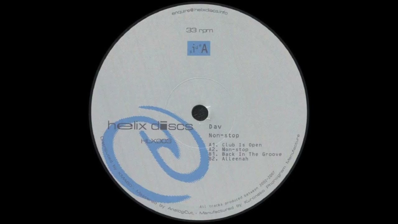 Dav - Club Is Open [Helix Discs, 2026]