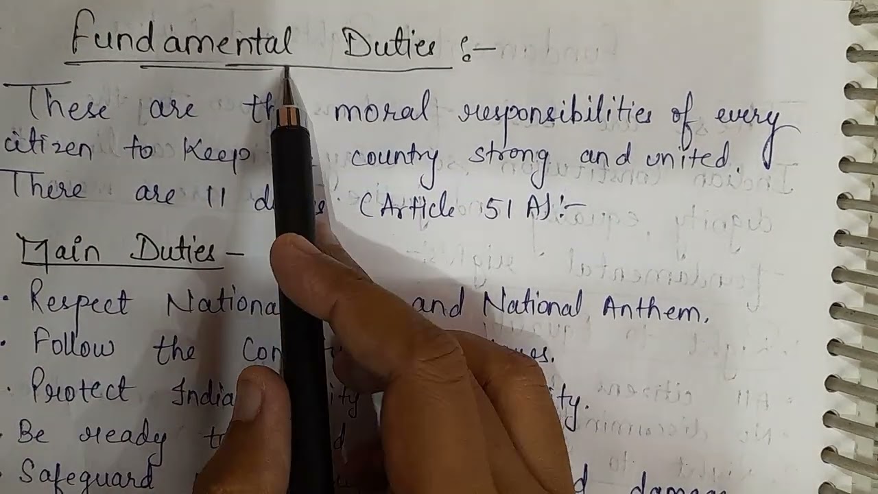 FUNDAMENTAL RIGHTS AND DUTIES BY INDIAN CONSTITUTION (IMPORTANT FOR CM SHRI SCHOOL EXAM)