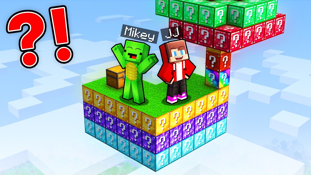 Can Mikey and JJ Survive on a Lucky Skyblock in Minecraft (Maizen)