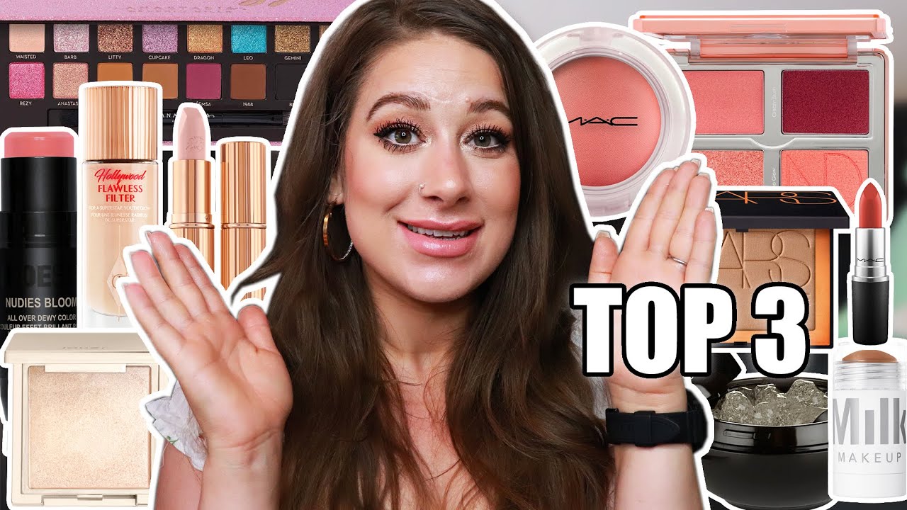 MY TOP 3 PRODUCTS in each makeup category!!
