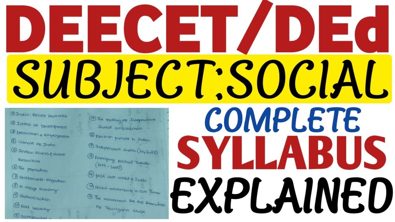 DEECET Social Syllabus@StudentUpdates247 
