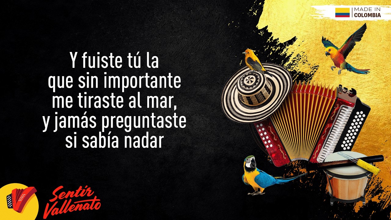 Me Tiraste Al Mar, Los Diablitos, Video Letra - Sentir Vallenato