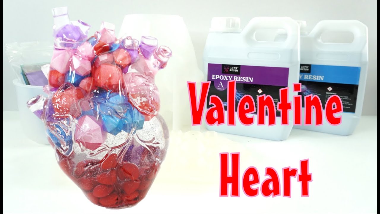 Valentine Gem Filled Anatomical Heart - Beginner Resin Project