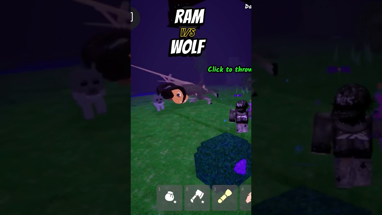 RAM V/S WOLF FIGHT💀 #roblox #99nightintheforest #horror #shorts