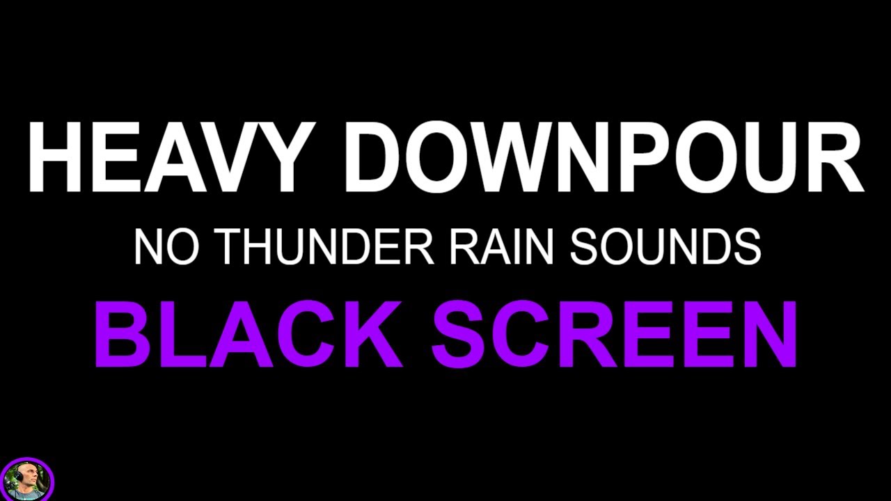 Heavy Rain Downpour at Night, Rain Sounds For Sleeping, Soothing Relaxation, Black Screen Rain Sound