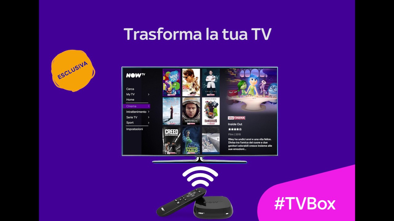 Benvenuto nel mondo di NOW TV