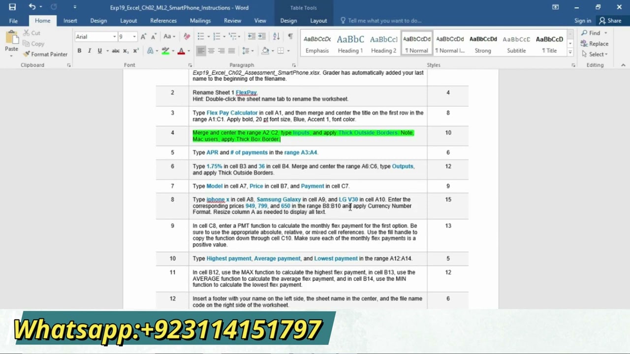 Exp19_Excel_Ch02_ML2_SmartPhone | Excel Chapter 2 Mid-Level 2 &ndash; SmartPhone