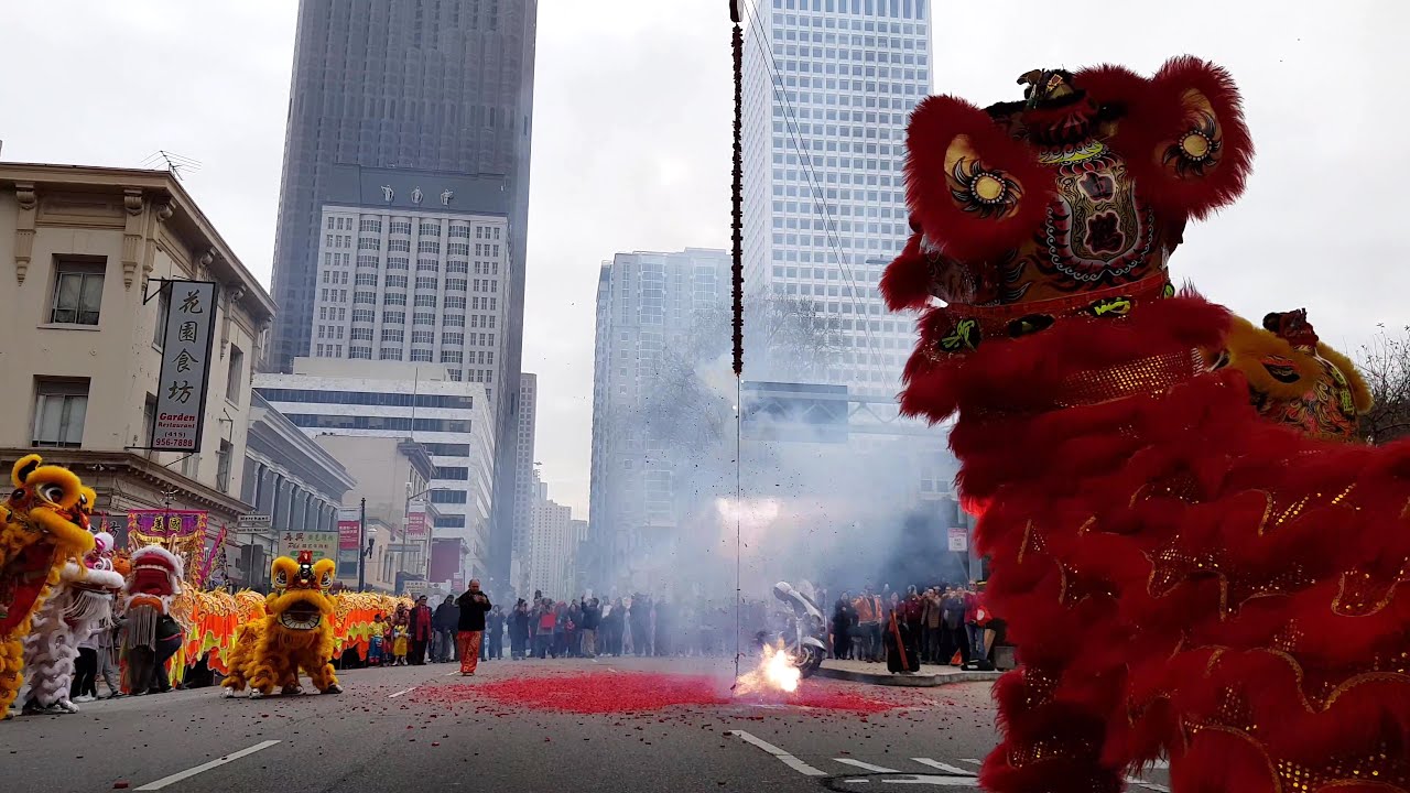 Chinese New Year 2020 San Francisco Lion Dance and Fireworks // San Francisco Chinatown USA