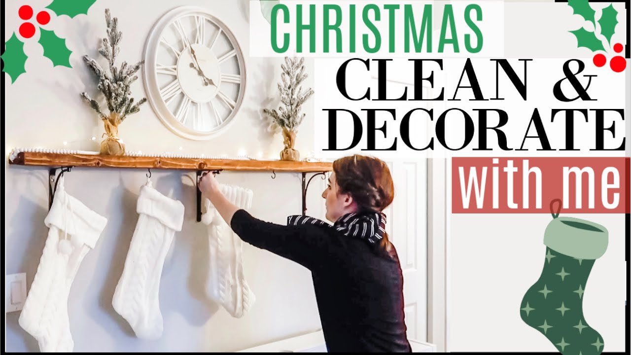 LAST-MINUTE Christmas Clean + Decorate! | Purging Toy Collection | Cleaning Motivation | DIY Mantle
