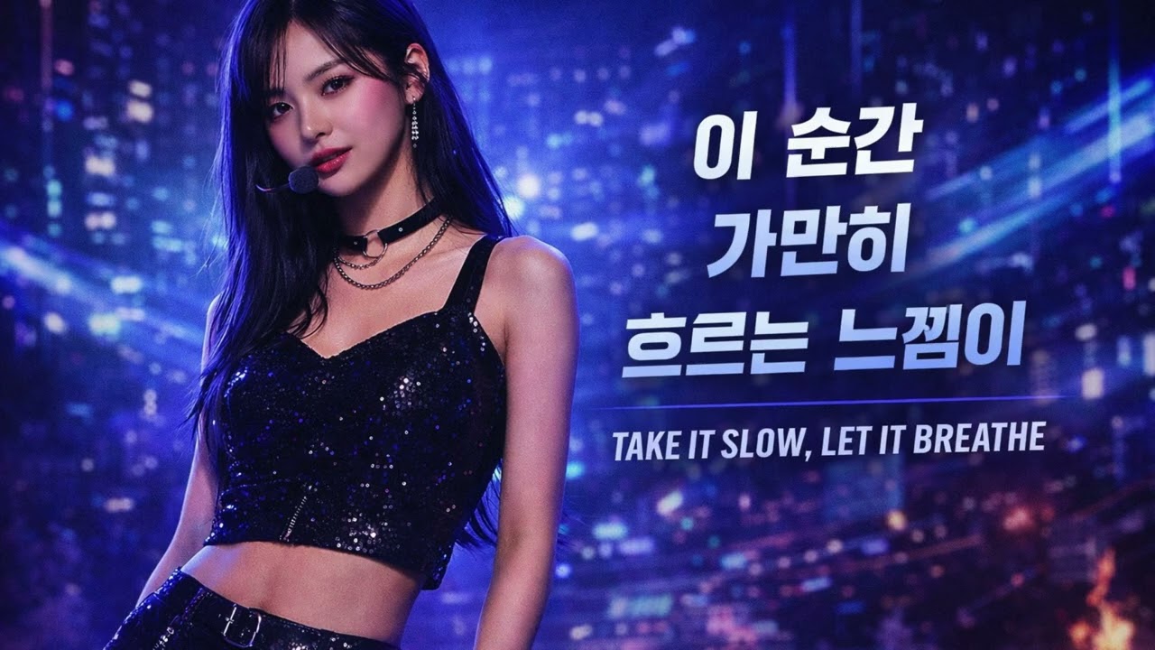 Cool K-Pop Groove 🌌 | English × Korean Neon Mood
