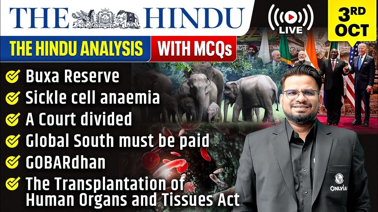 The Hindu Analysis | 3rd October 2026 | The Hindu Newspaper  - Practice Questions | Prashant Sir