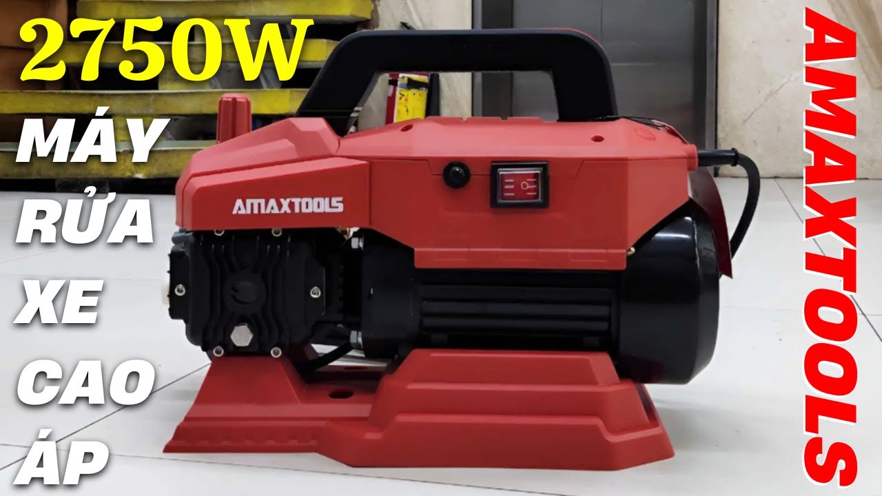 Máy Rửa Xe Cao Áp AMAXTOOLS - Dây Bố Thép 15m | Máy Móc Việt Nam