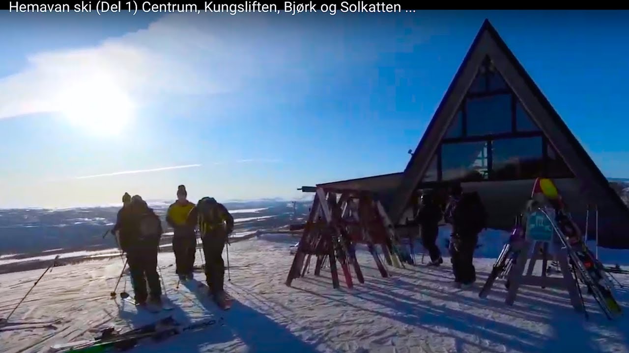 Hemavan ski (Del 1) Centrum opp Kungsliften, Bjørk og Solkatten ned