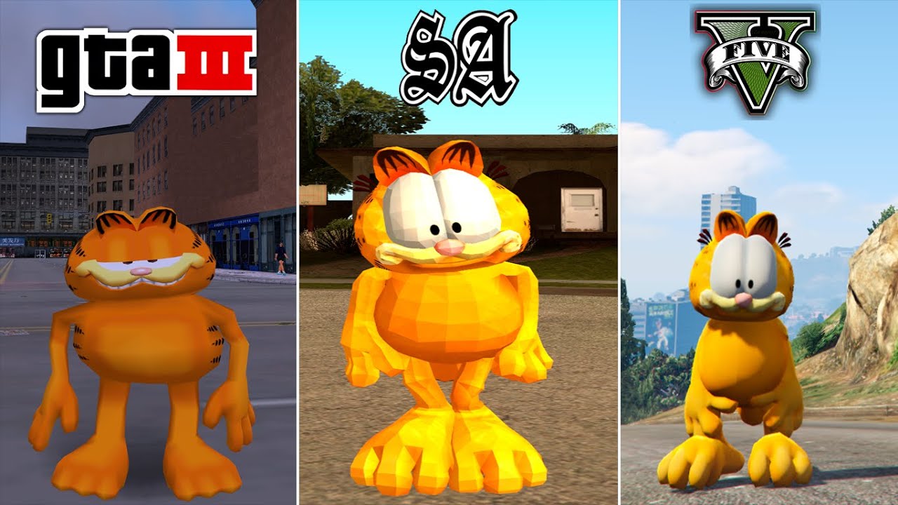 Garfield in GTA Games (Evolution)